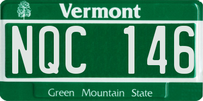 VT license plate NQC146