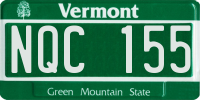 VT license plate NQC155