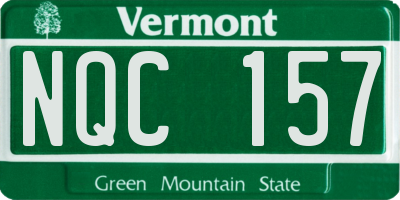VT license plate NQC157