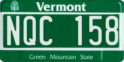 VT license plate NQC158