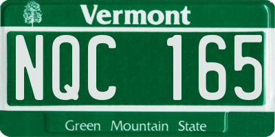 VT license plate NQC165