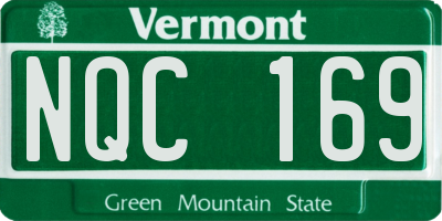 VT license plate NQC169