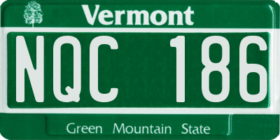 VT license plate NQC186
