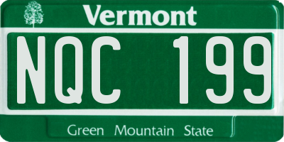 VT license plate NQC199