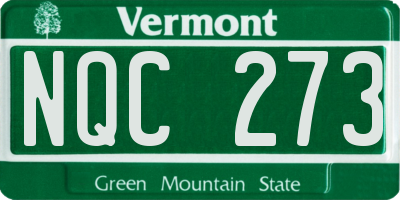VT license plate NQC273