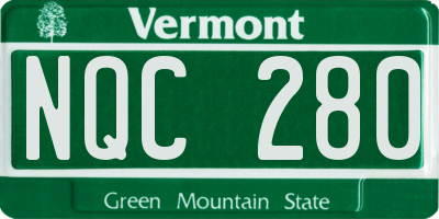 VT license plate NQC280