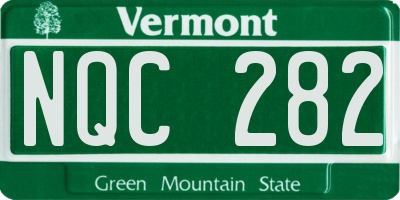 VT license plate NQC282