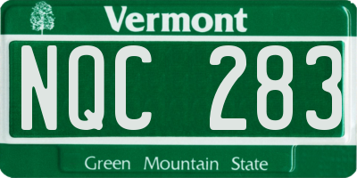 VT license plate NQC283