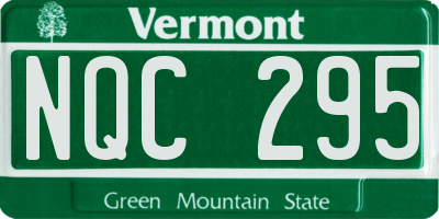 VT license plate NQC295
