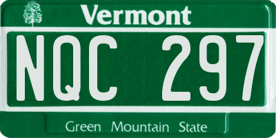 VT license plate NQC297