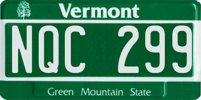 VT license plate NQC299