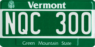 VT license plate NQC300