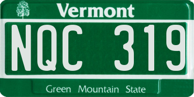 VT license plate NQC319