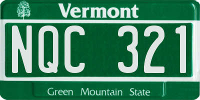VT license plate NQC321