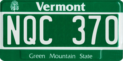 VT license plate NQC370