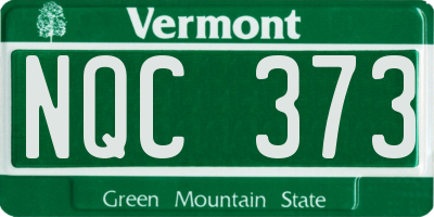 VT license plate NQC373