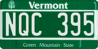 VT license plate NQC395