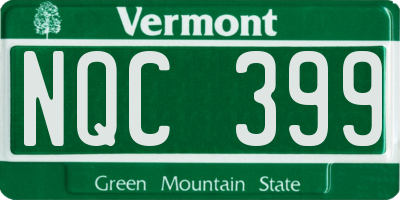 VT license plate NQC399