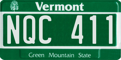 VT license plate NQC411