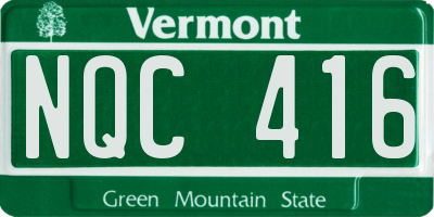 VT license plate NQC416