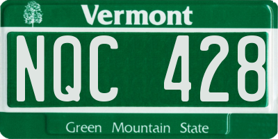 VT license plate NQC428