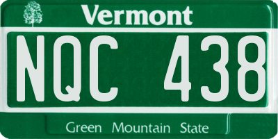 VT license plate NQC438