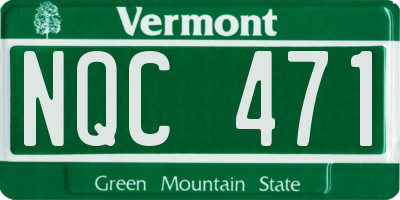 VT license plate NQC471