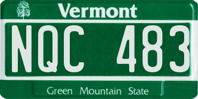 VT license plate NQC483