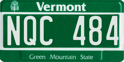 VT license plate NQC484