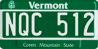 VT license plate NQC512