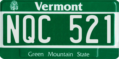 VT license plate NQC521