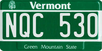 VT license plate NQC530