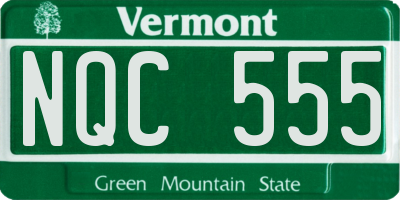 VT license plate NQC555