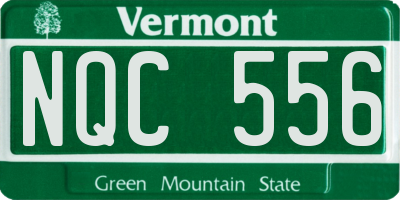 VT license plate NQC556