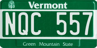 VT license plate NQC557