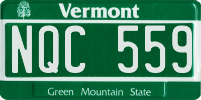 VT license plate NQC559