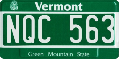 VT license plate NQC563
