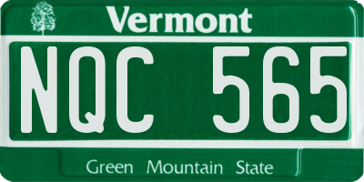 VT license plate NQC565