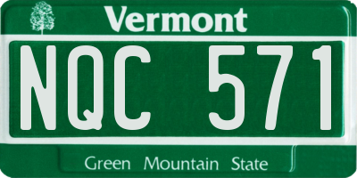 VT license plate NQC571