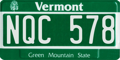 VT license plate NQC578