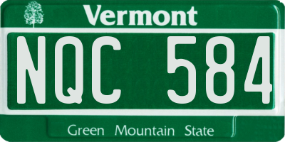 VT license plate NQC584