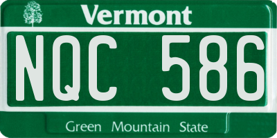 VT license plate NQC586