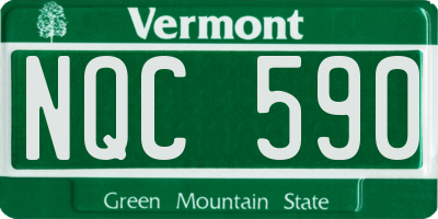VT license plate NQC590
