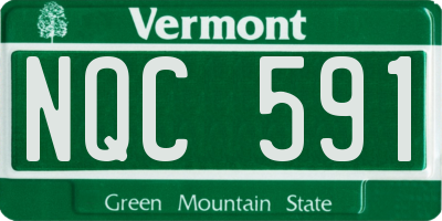 VT license plate NQC591