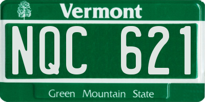 VT license plate NQC621