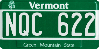 VT license plate NQC622