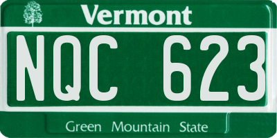VT license plate NQC623