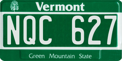 VT license plate NQC627