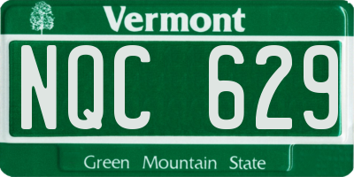 VT license plate NQC629