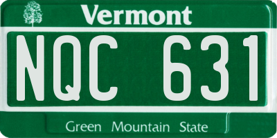 VT license plate NQC631